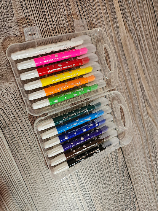 12pc Twist waxy crayons