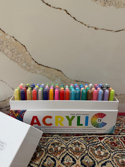 72pc Gel Acrylic Pens