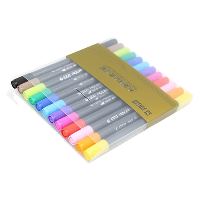 12pc STA Dual tipped Brush Markers