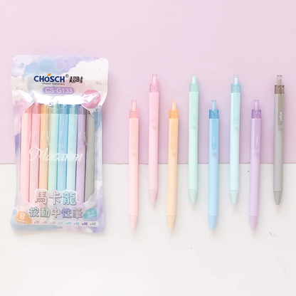 Macaron Pastel Gel Ink Pens 8pc
