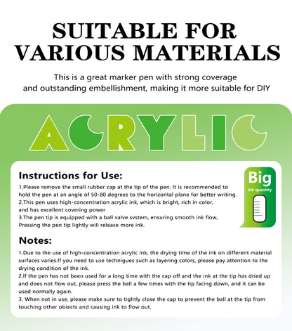 72pc Gel Acrylic Pens