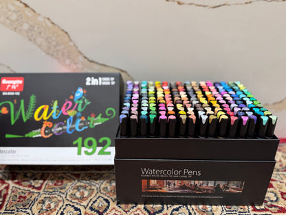 192pc Watercolour Dual Tipped Markers