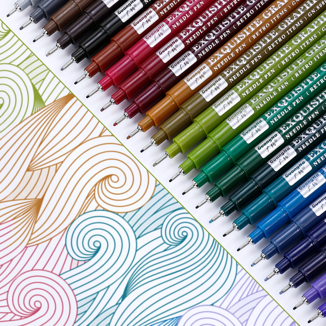 24pc Micron Fineliners Colour