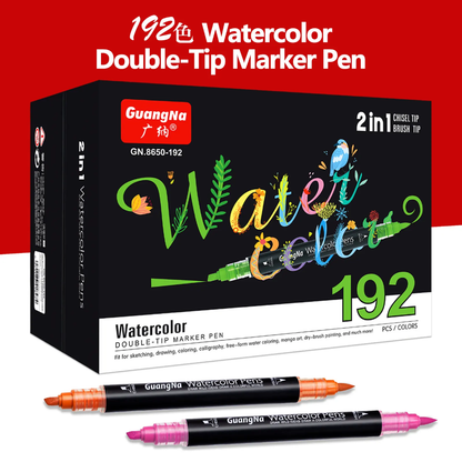 192pc Watercolour Dual Tipped Markers