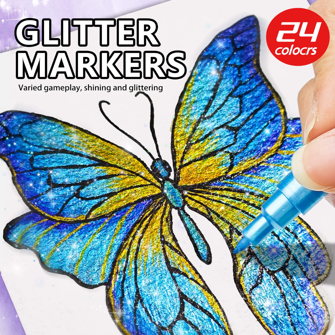 24pc Glitter Markers