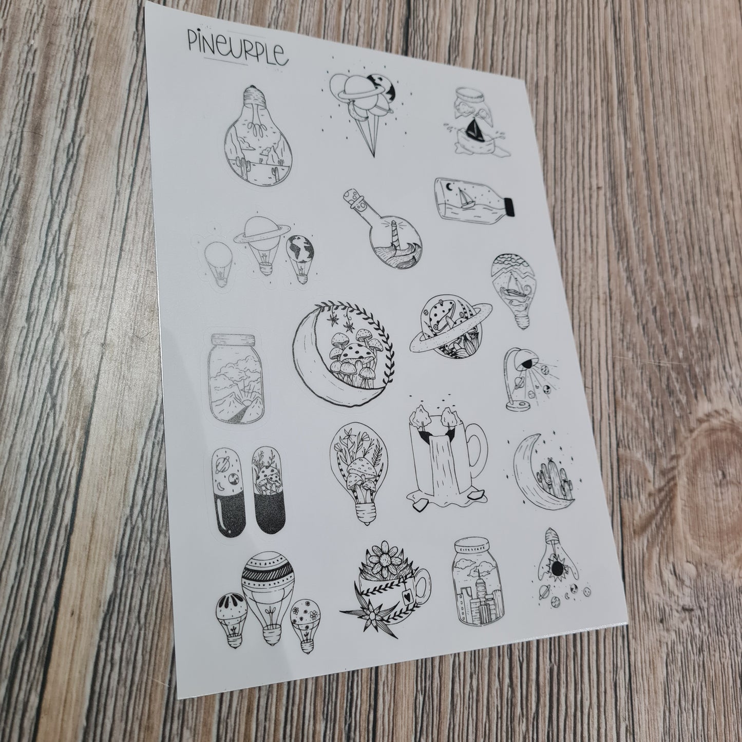 Illustrated Stickers-Clear