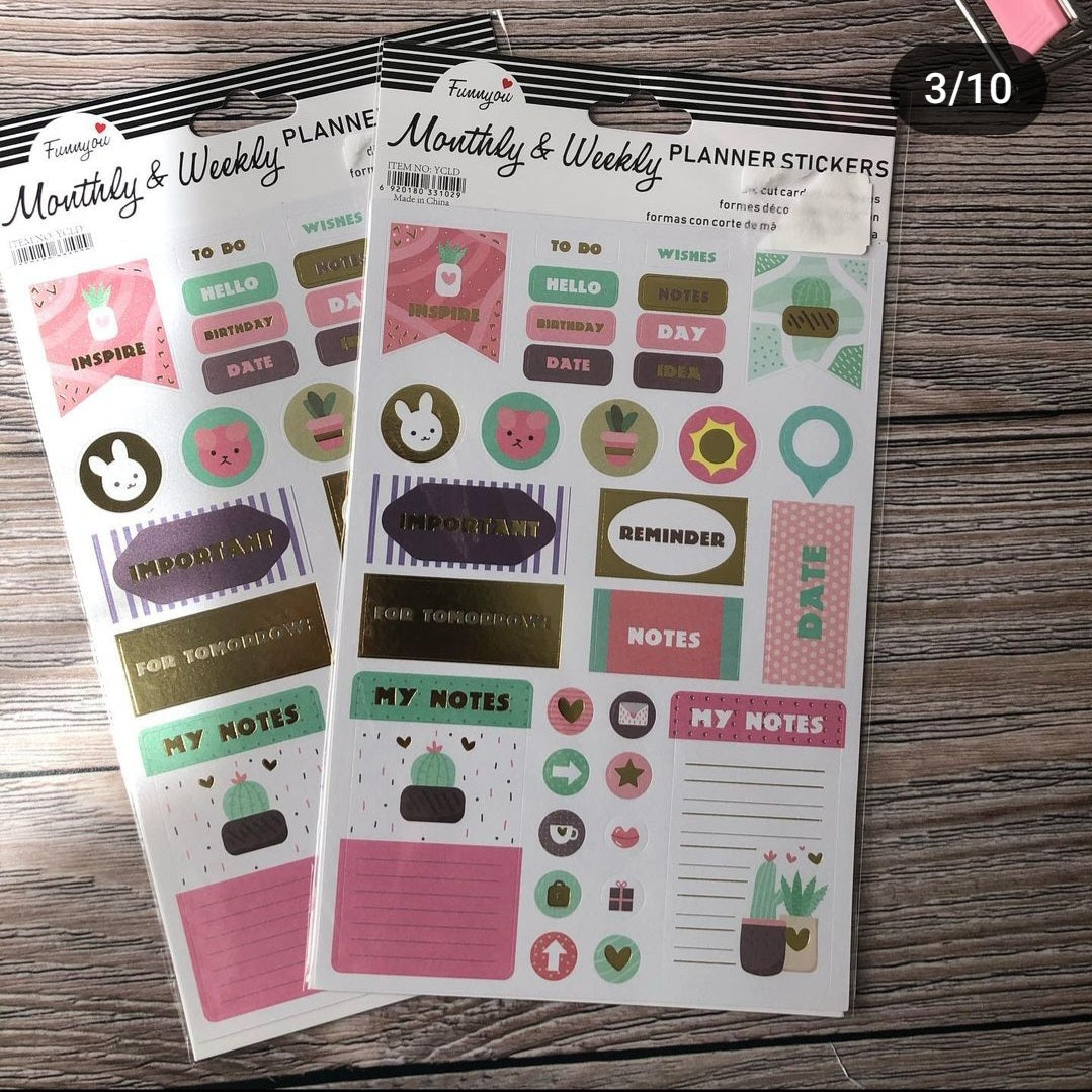 Foiled Planner stickers