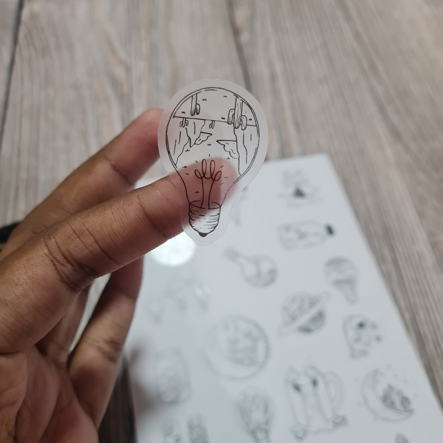 Illustrated Stickers-Clear