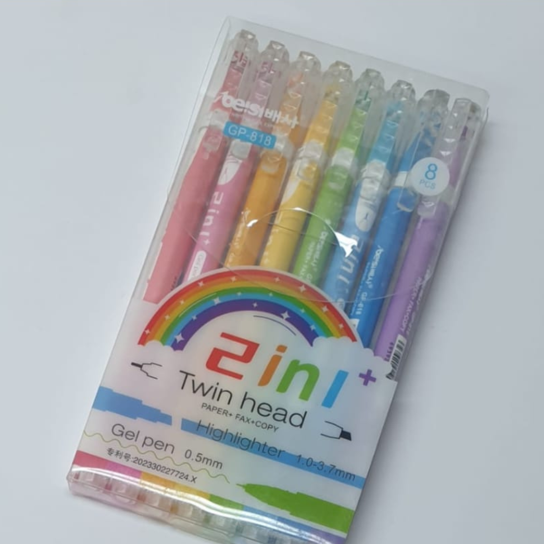 8pc Double Sides Highlighter Pens