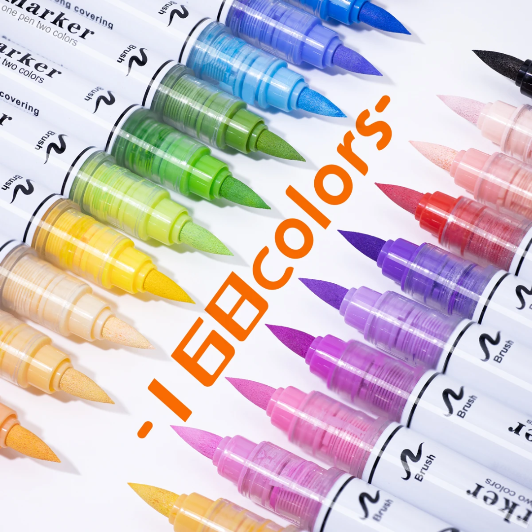 168 Colour (84pc) Double Sided Acrylic Markers