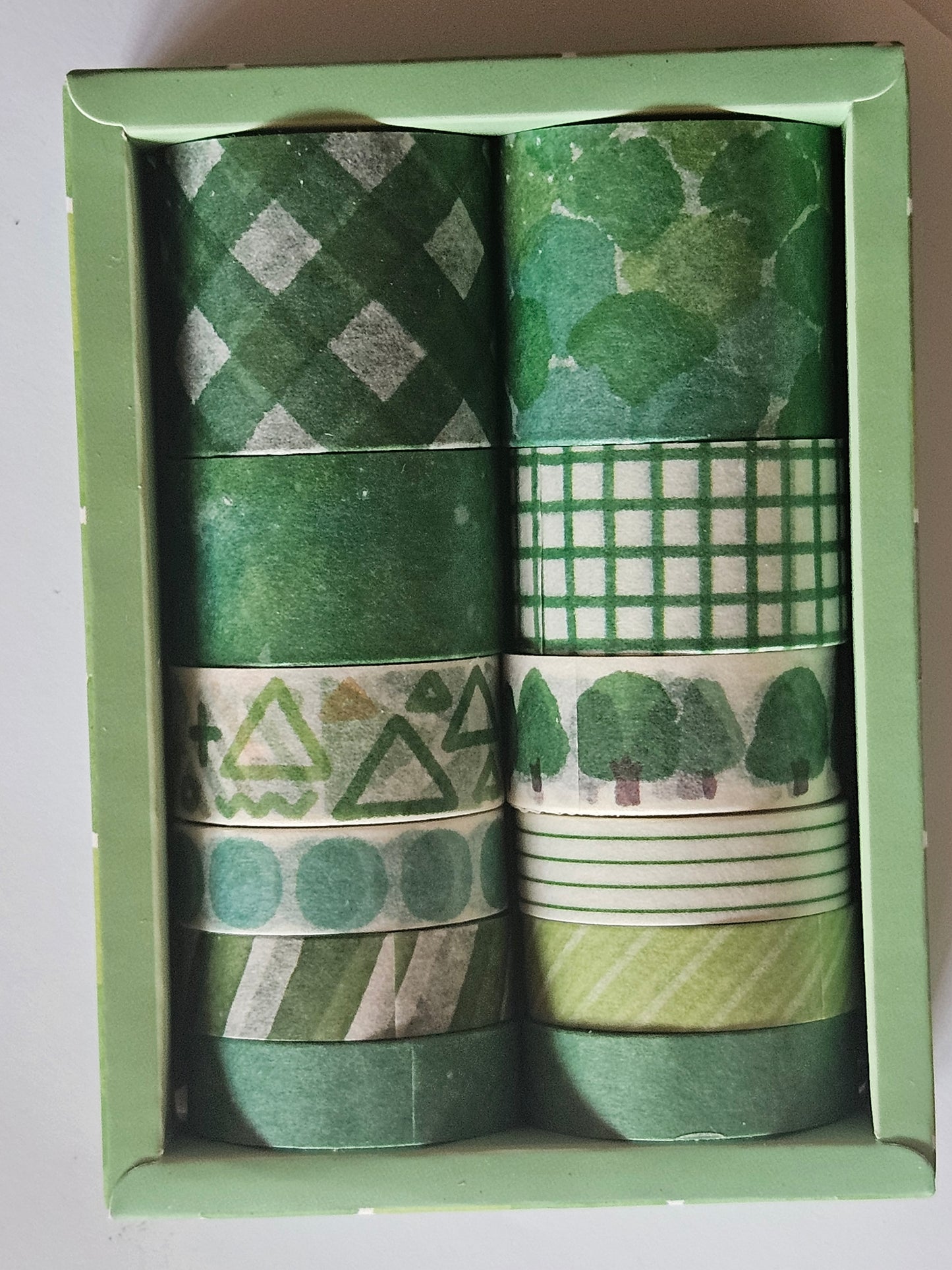 12pc Green Washi Set