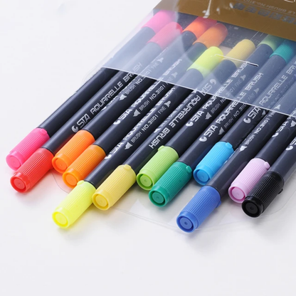 12pc STA Dual tipped Brush Markers