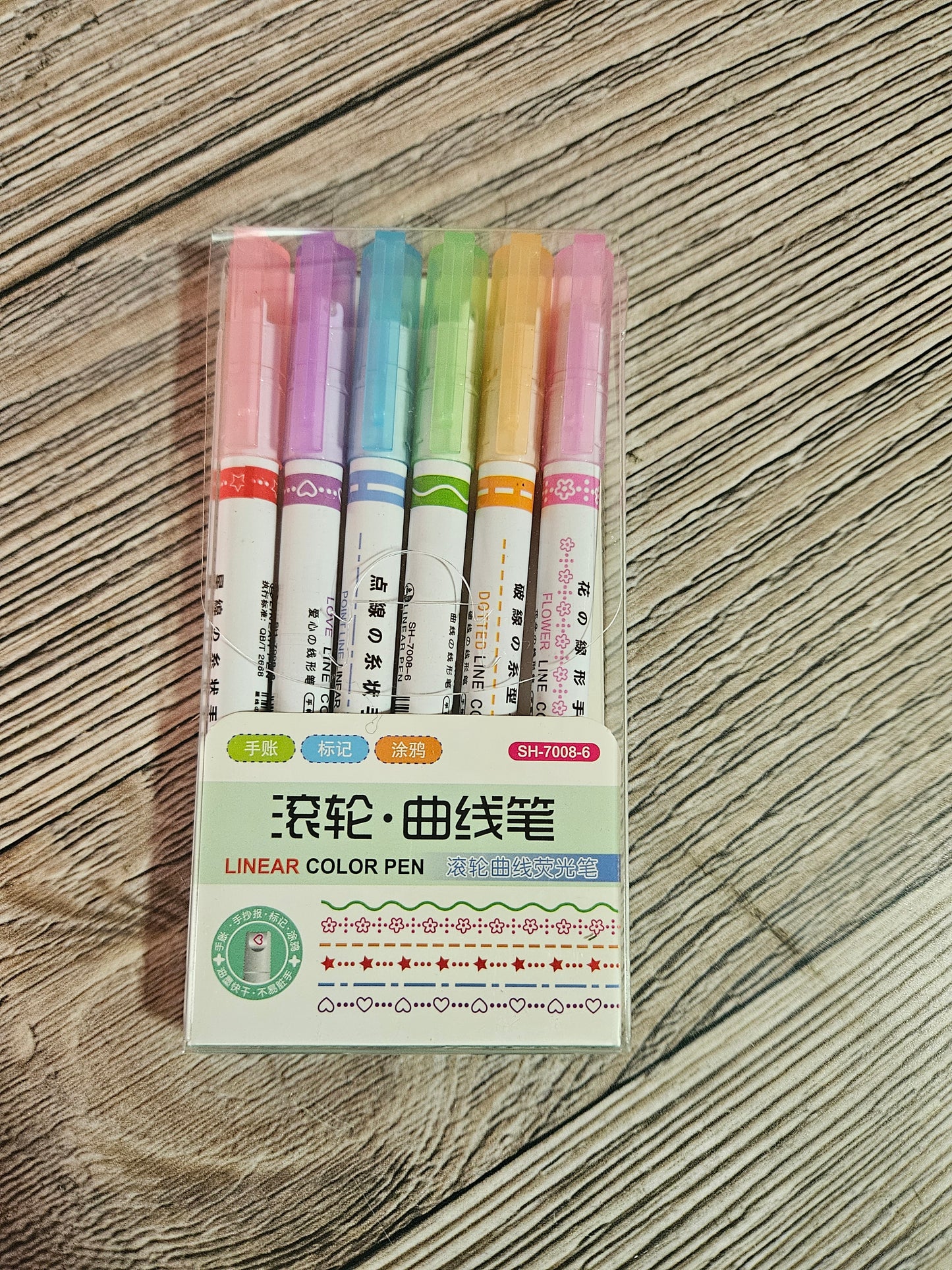 6pc Pattern Marker Pens