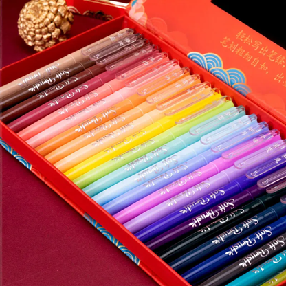24pc Calligraphy Brush Pens- Colour