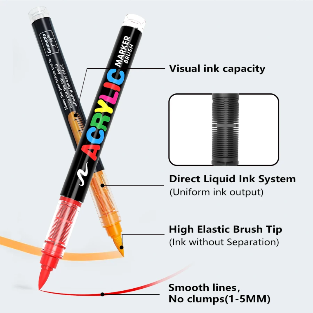 Guangna Acrylic Brush Markers