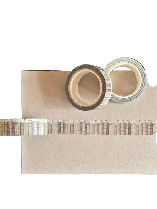 Book Themed Washi- 1.5cm x 10m