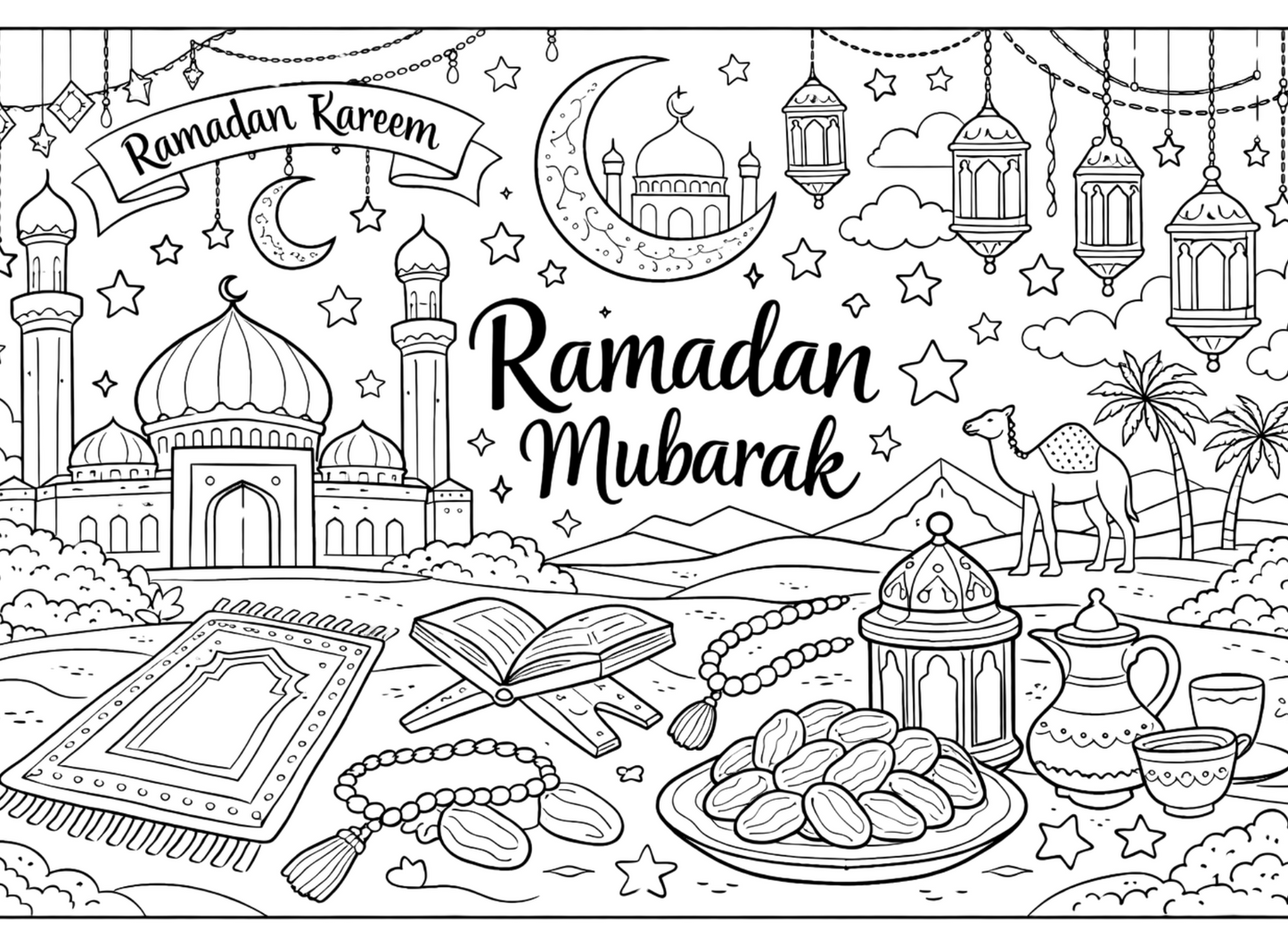 Ramadaan Colouring Sheets