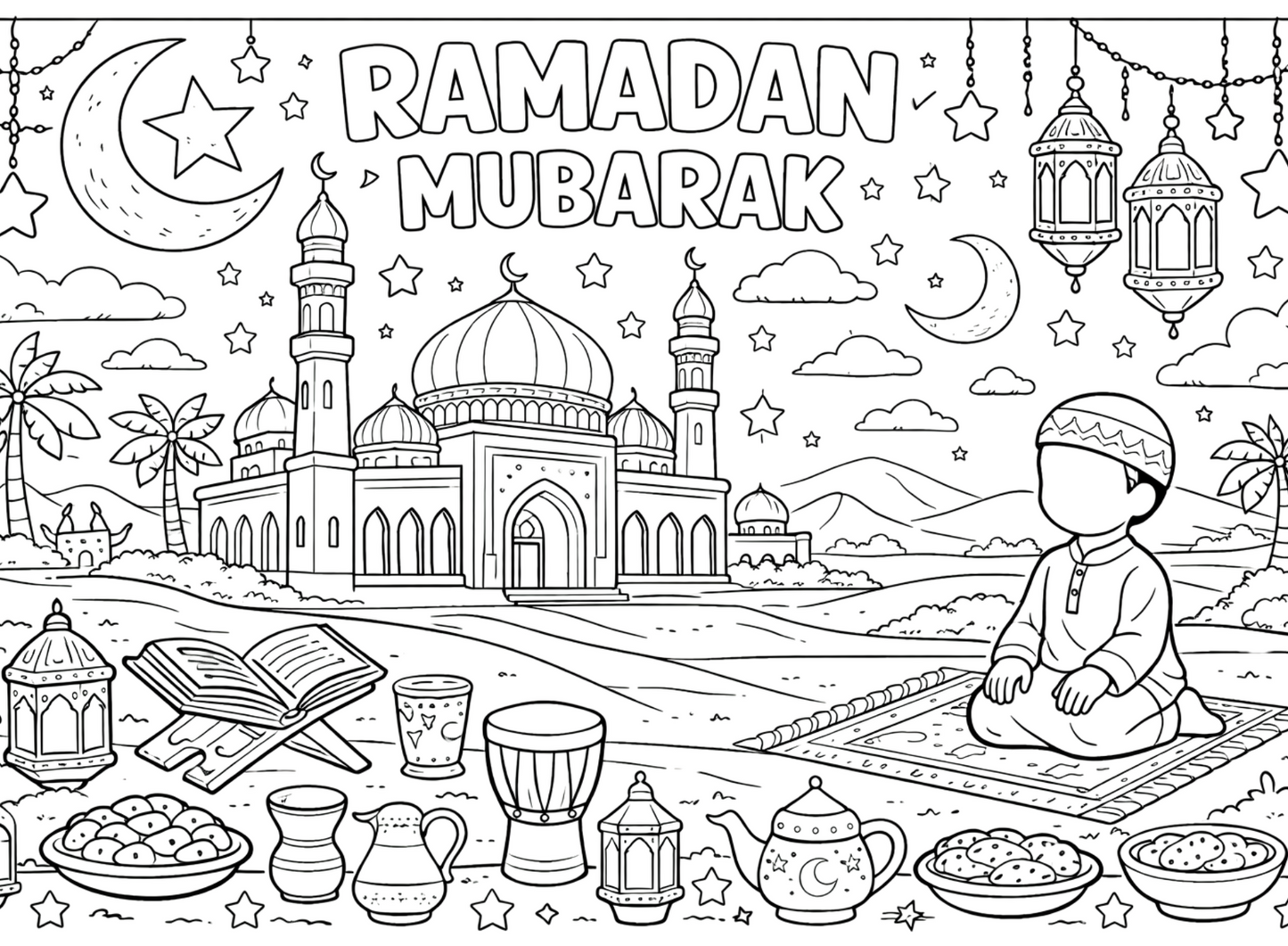 Ramadaan Colouring Sheets