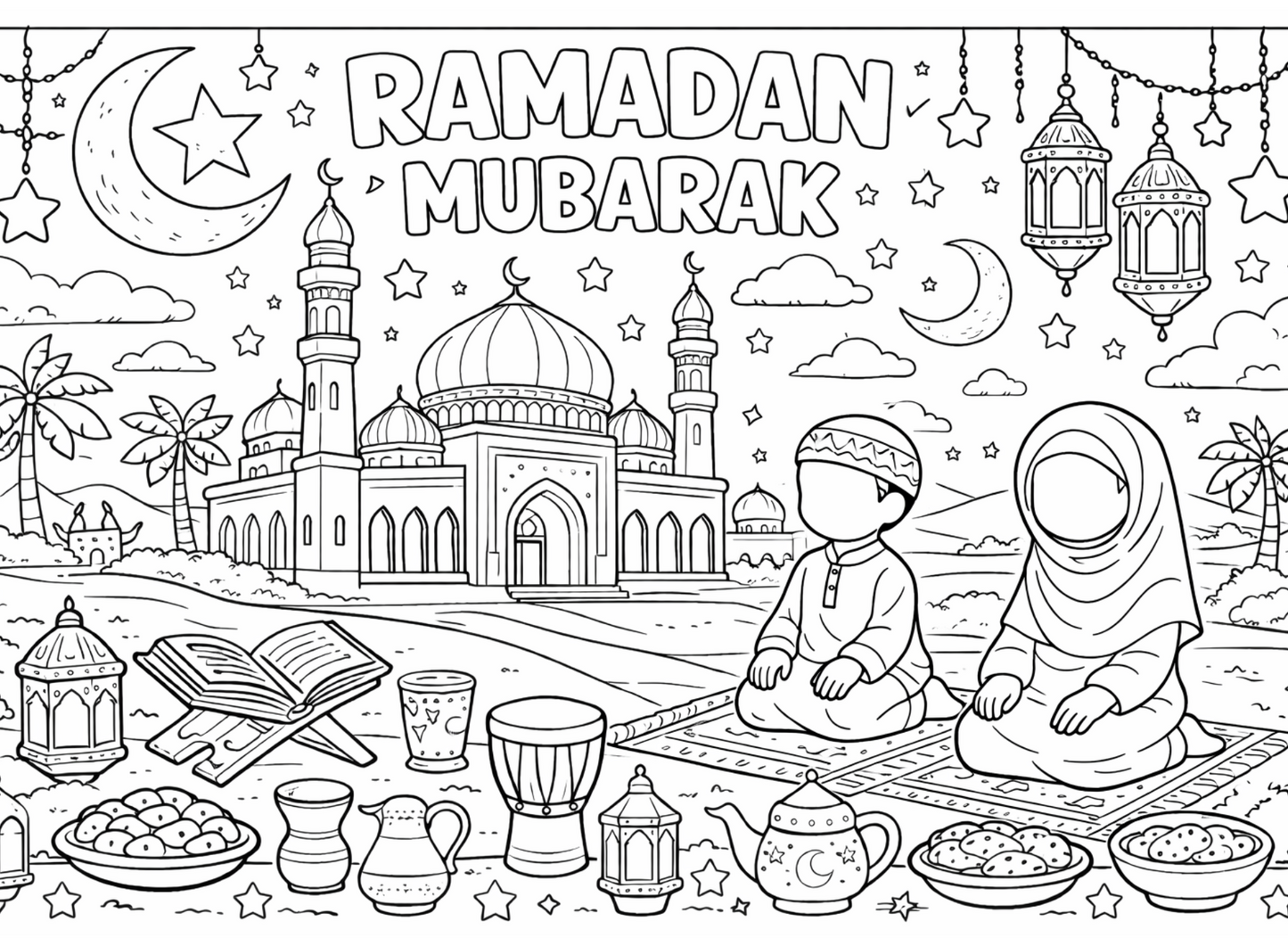 Ramadaan Colouring Sheets