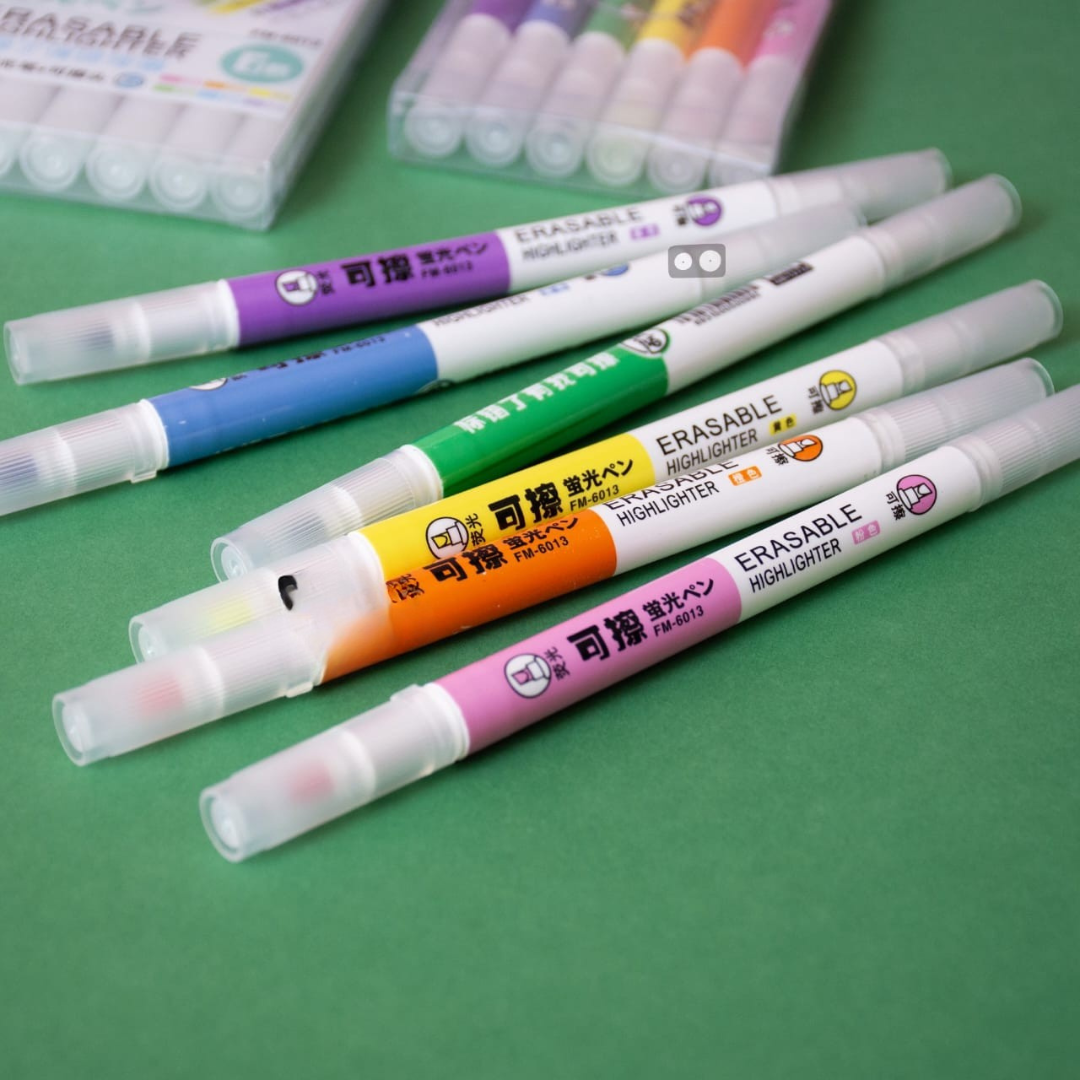 6pc Erasable Highlighters
