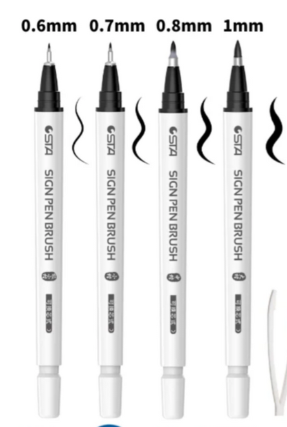 4pc STA Brush Calligraphy Pens