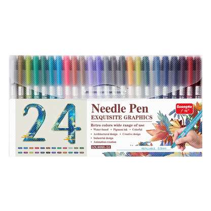 24pc Micron Fineliners Colour