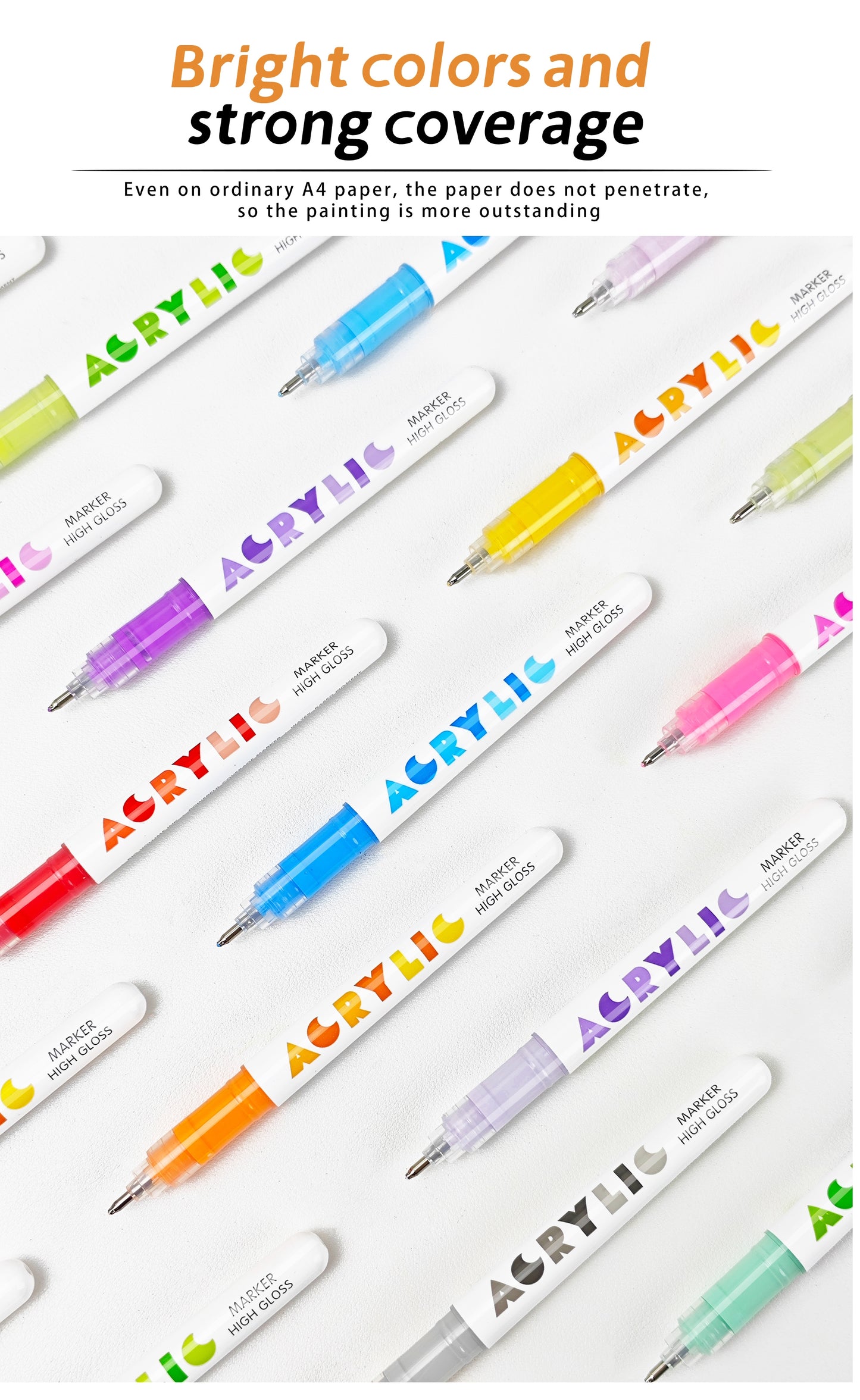 72pc Gel Acrylic Pens