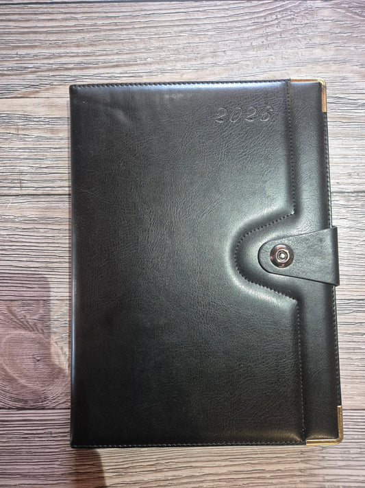 A4 Leather 2026 Diary - Magnetic Close