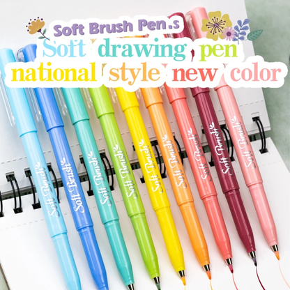 24pc Calligraphy Brush Pens- Colour